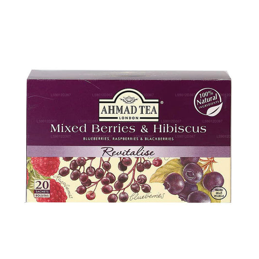 Ahmad Mixed Berry & Hibiscus Tea (40g) 20 Foil Tea Bags