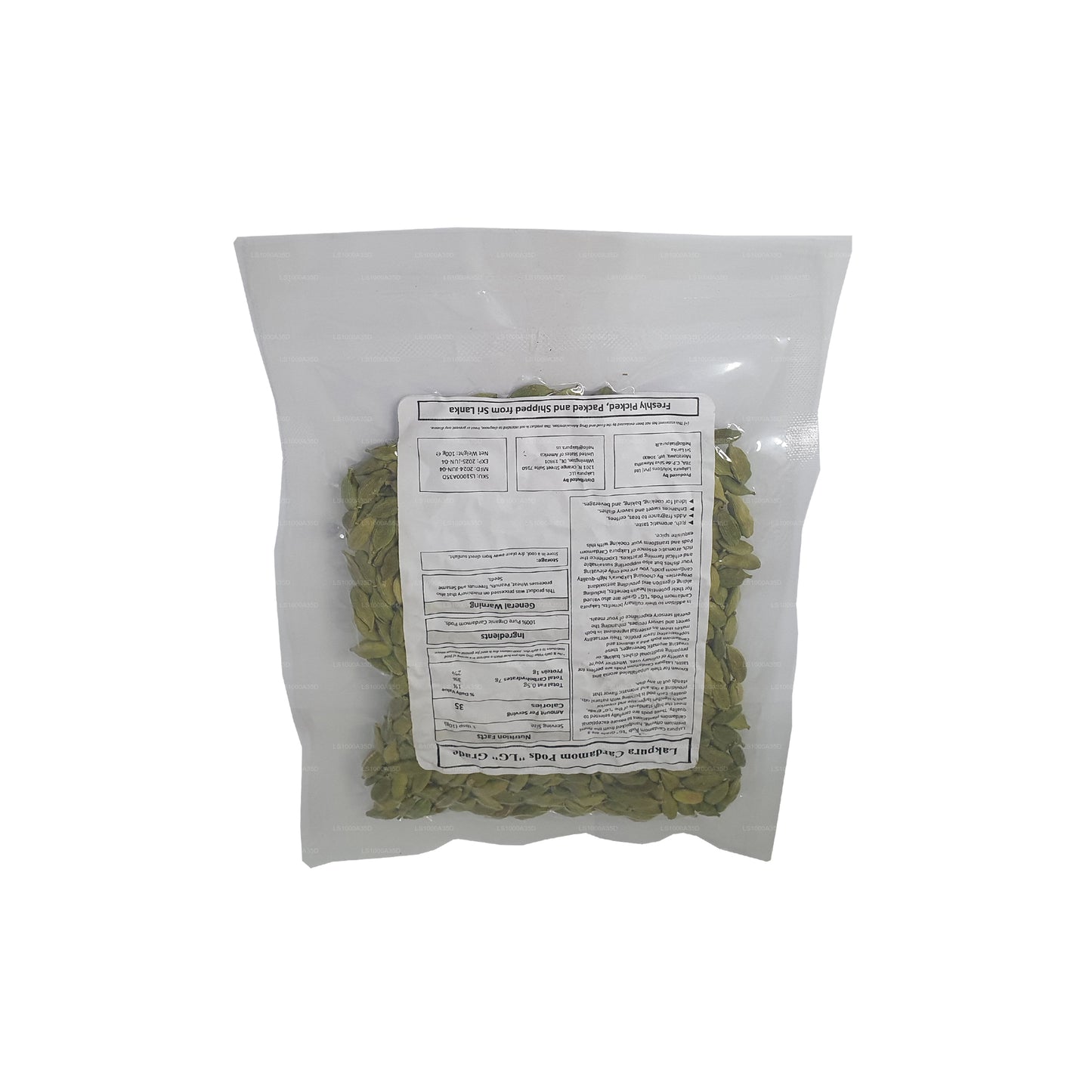 Lakpura Cardamom Pods "LG" Grade (100g)