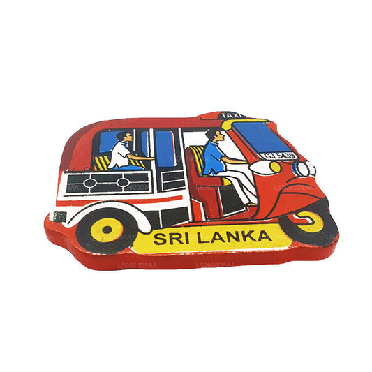 Sri Lankan Red Tuk Tuk Fridge Magnet