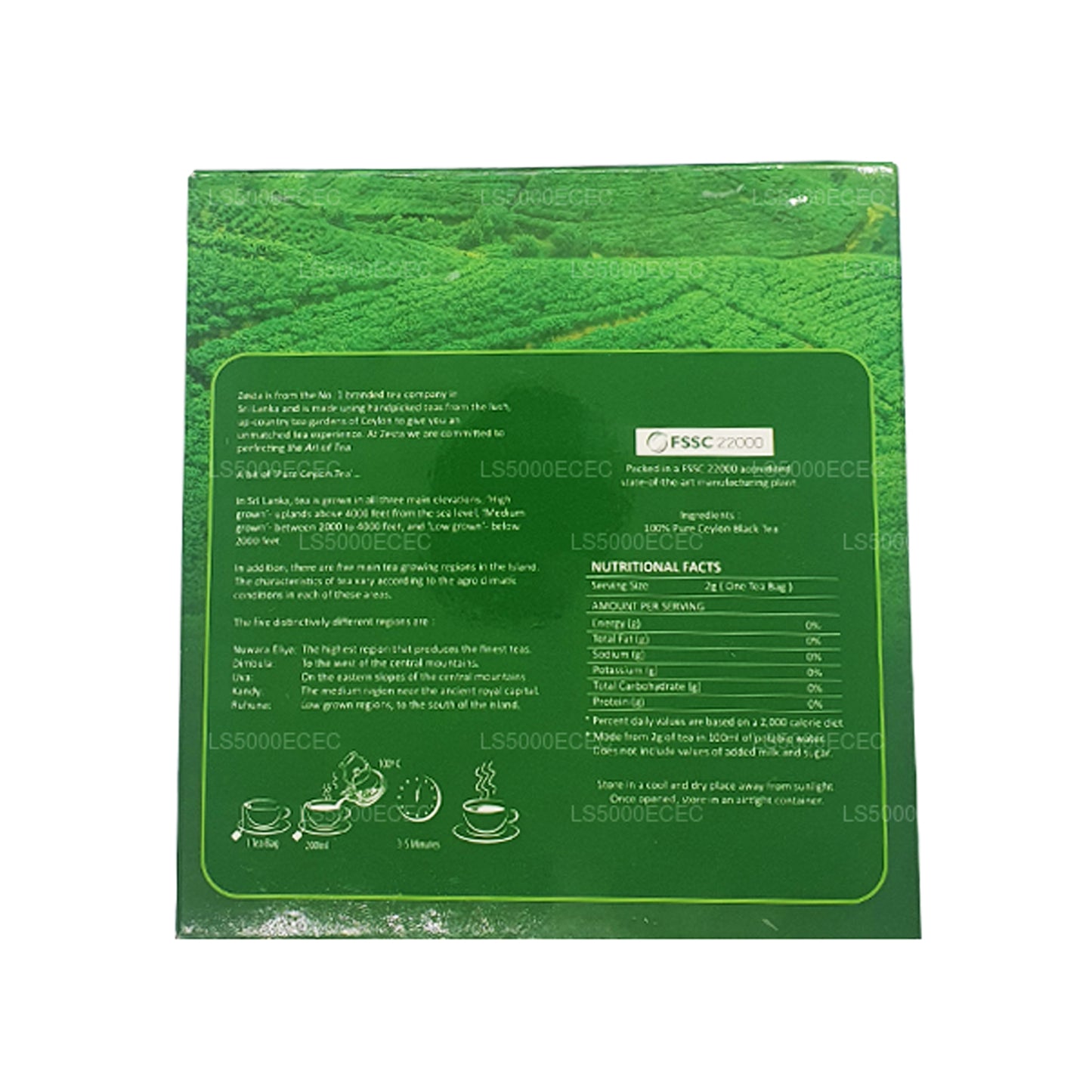 Zesta Real Ceylon Tea (200g) 100 Tea Bags