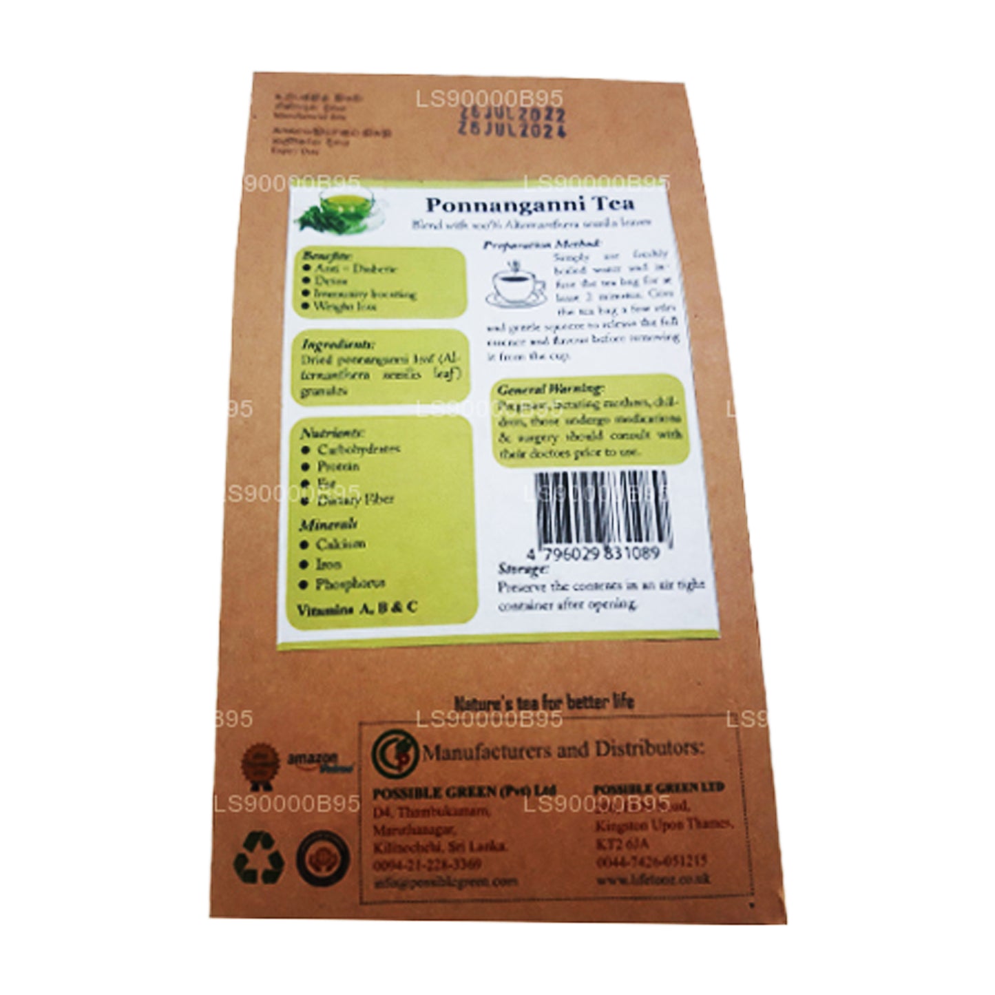 Lifetone Ponnanganni Tea (30g)