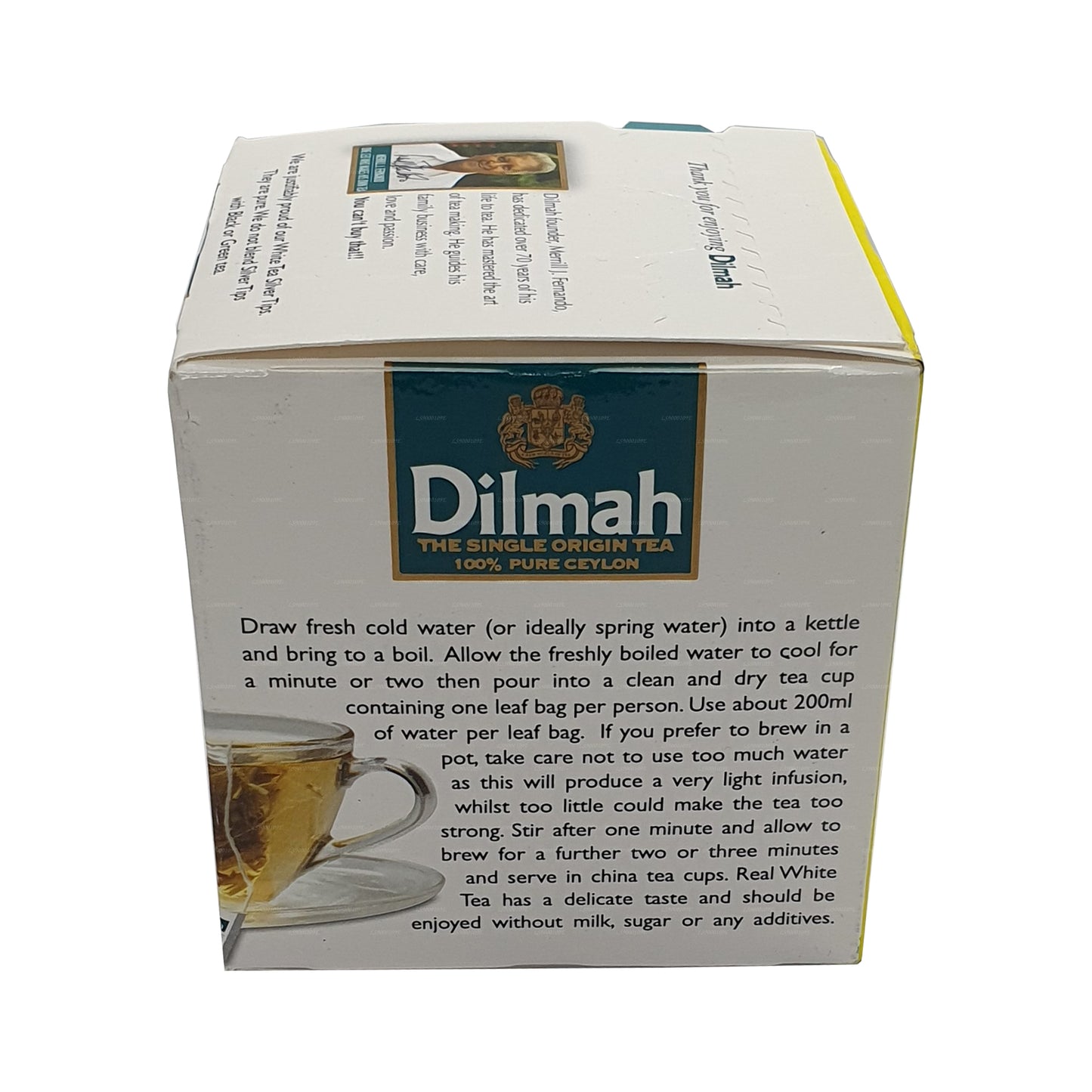 Dilmah Real White Tea Ceylon Silver Tips (20g) 10 Tea Bags