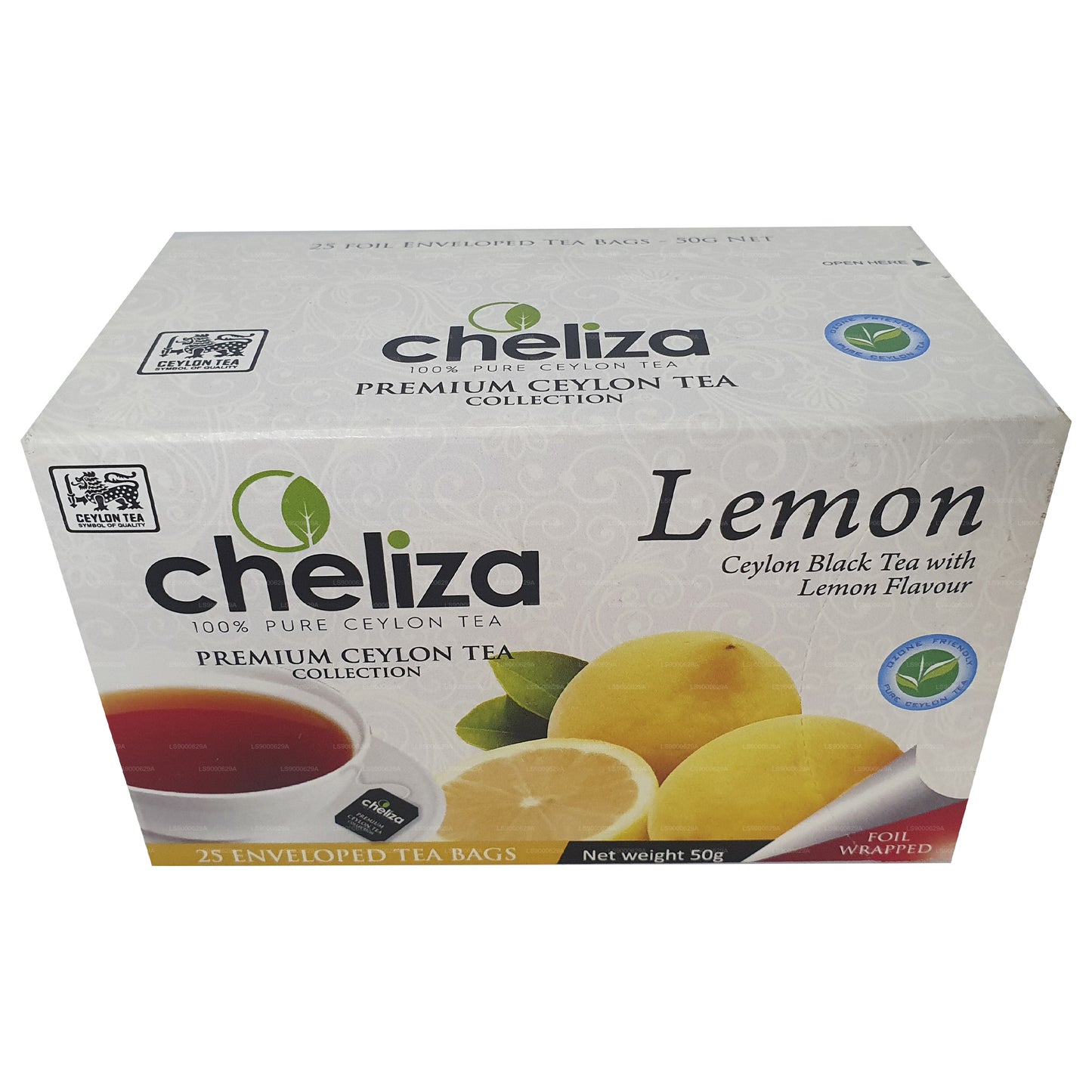 Cheliza Ceylon Black Tea with Lemon Flavour (50g) 25 Tea Bags