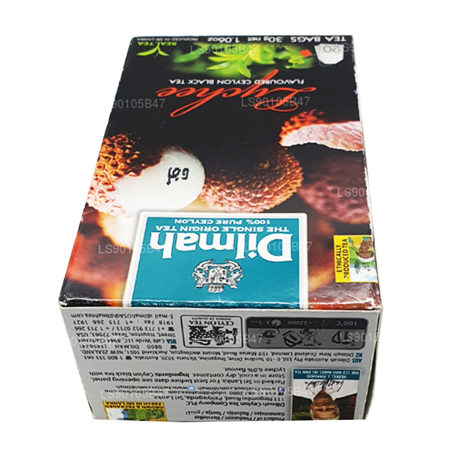 Dilmah Lychee Flavored Black Tea (30g)