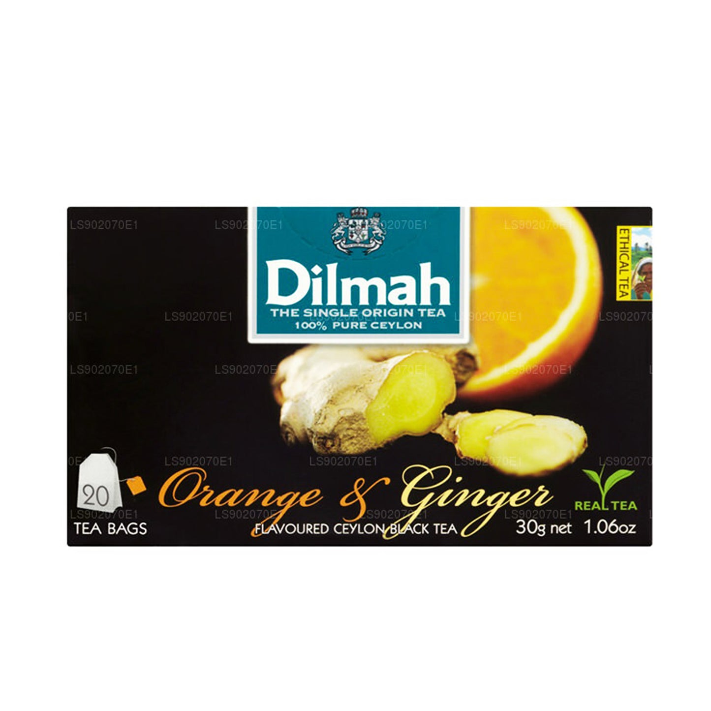 Dilmah Orange and Ginger Flavored Tea (30g) 20 Tea Bags