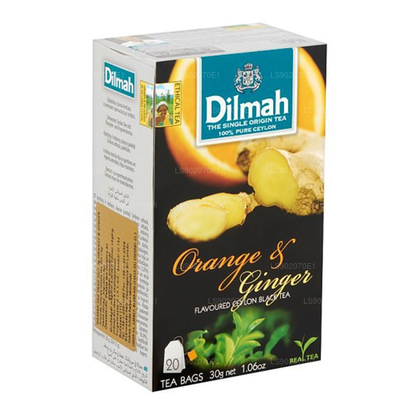 Dilmah Orange and Ginger Flavored Tea (30g) 20 Tea Bags