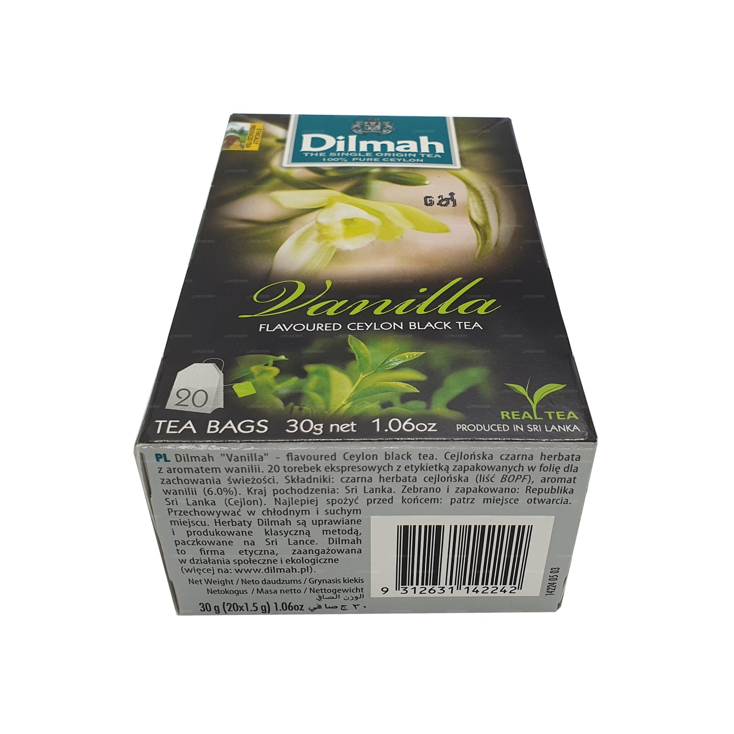 Dilmah Vanilla Flavored Tea (40g) 20 Tea Bags