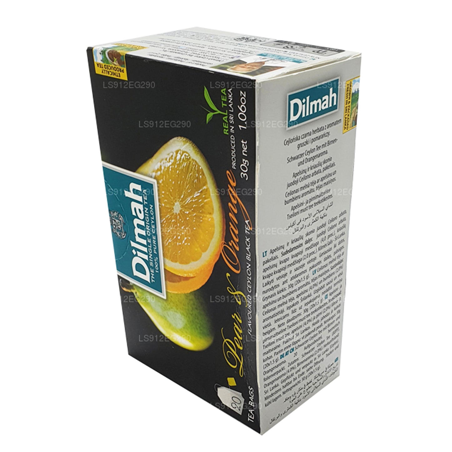 Dilmah Pear and Orange Flavored Ceylon Black Tea (30g) 20 Tea Bags