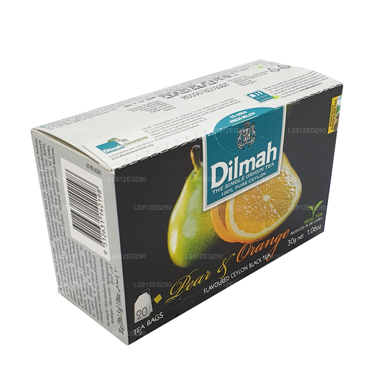 Dilmah Pear and Orange Flavored Ceylon Black Tea (30g) 20 Tea Bags