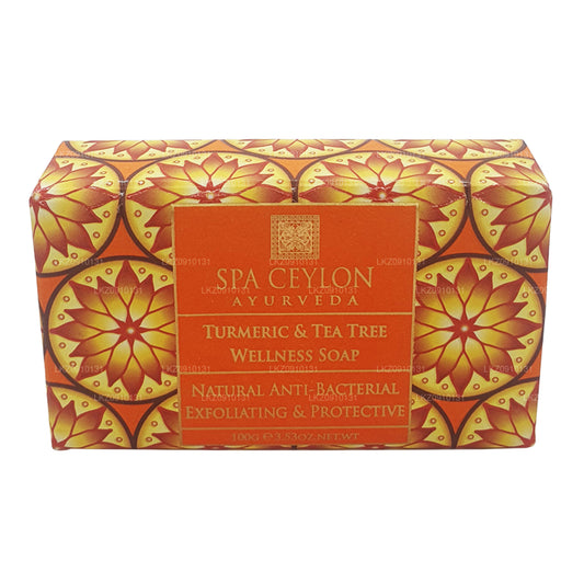 Spa Ceylon Turmeric and Tea Tree Anti-Bacterial Exfoliating Wellness Soap (100g)