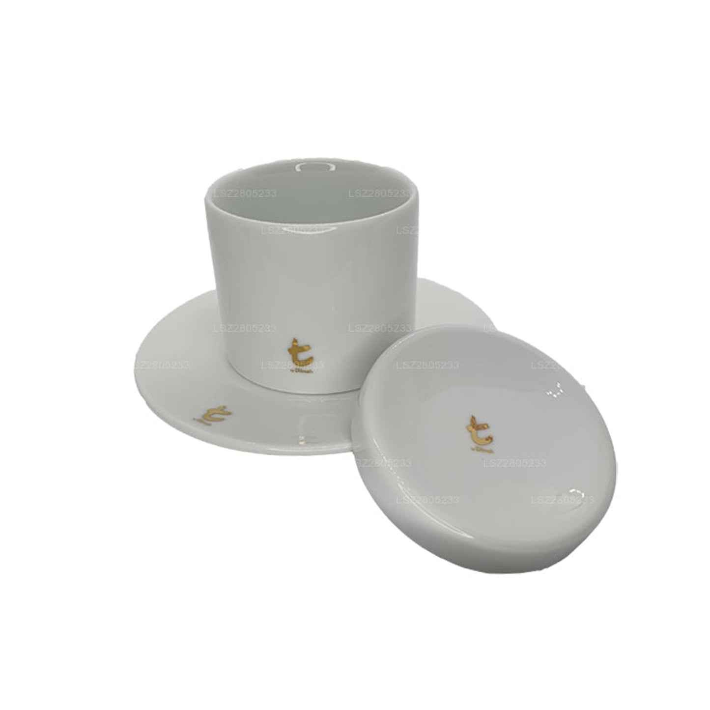 Dilmah Porcelain Tea Cup and Saucer with Lid