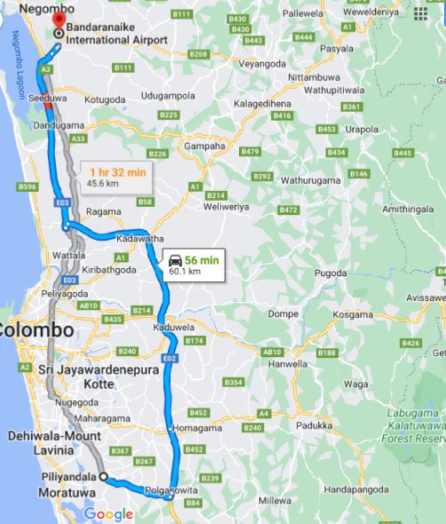 Piliyandala City to Colombo Airport (CMB) Private Transfer