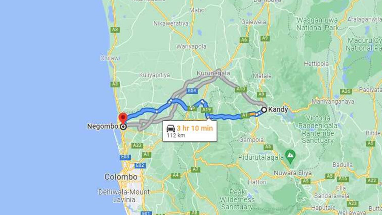 Negombo City to Kandy City Private Transfer