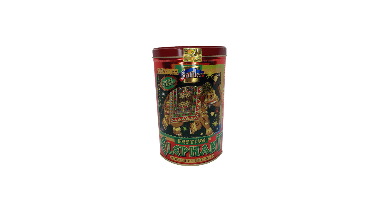 Battler Festive Elephant Fruit Cocktail Tin Caddy (100g)